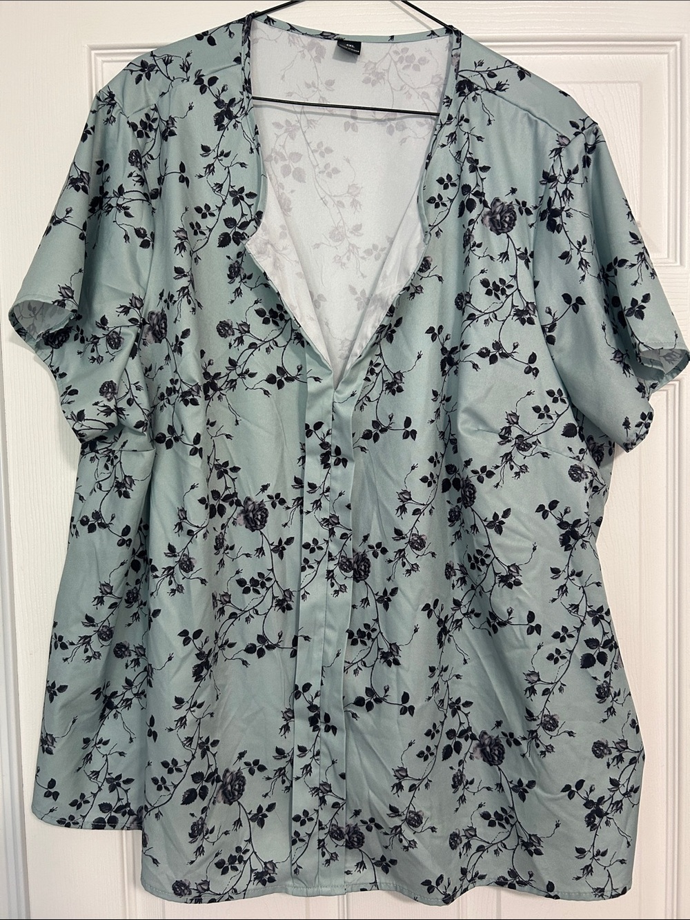 Light Blue/Green Floral Blouse
